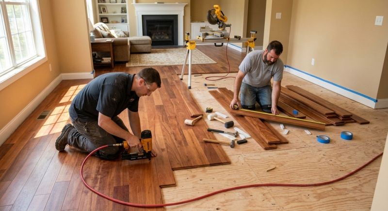 Cherry Floor Installation in Worcester County, MD
