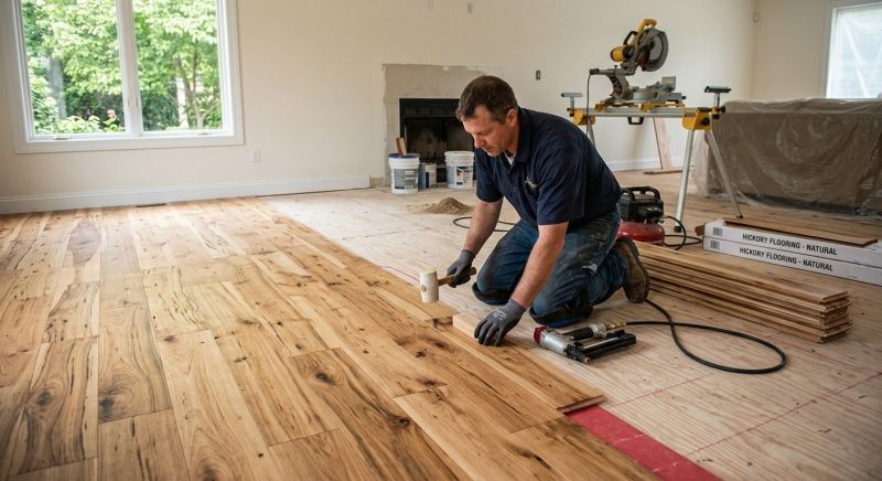 Hickory Floor Installation in Bethany Beach, DE