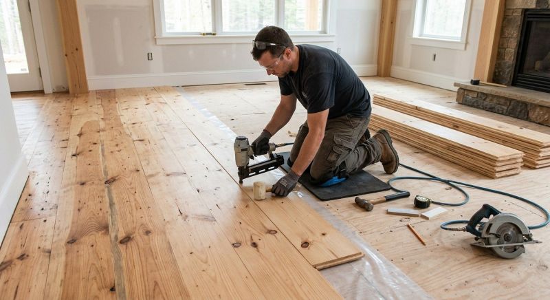 Pine Floor Installation in Bethany Beach, DE