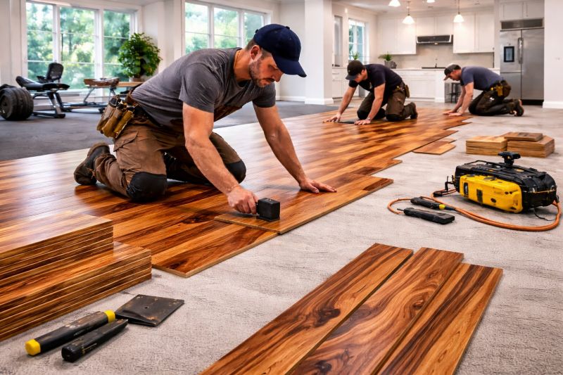 Teak Flooring Installation in Bethany Beach, DE