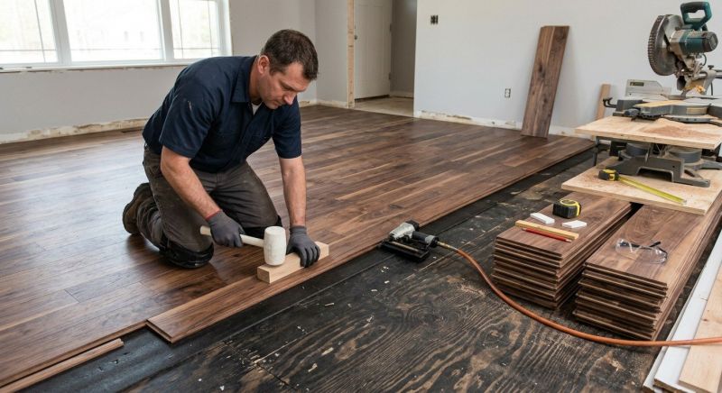 Walnut Flooring Installation in Bethany Beach, DE